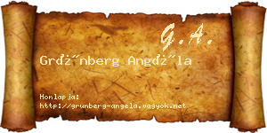 Grünberg Angéla névjegykártya